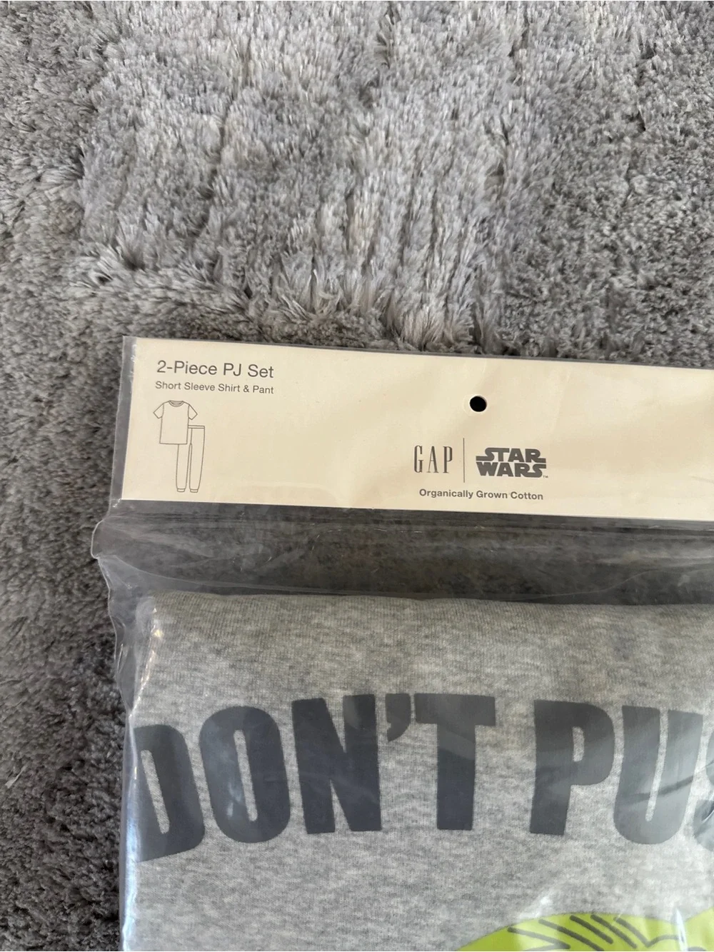 Gap Star Wars Grogu Don't Push My Buttons Short Sleeve & Pants PJ Set